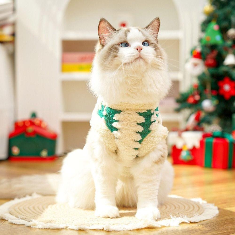 Windproof Cat Warm Vest Comfortable Puppy Two-Legged Clothing Christmas Pet Clothes  Party