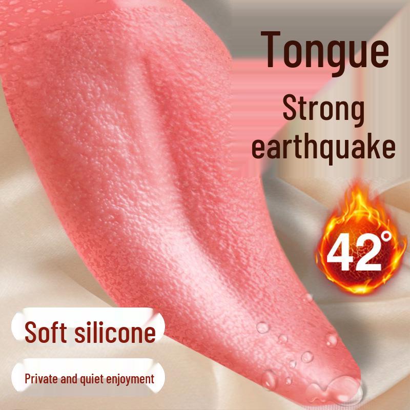 Long Love Silicone Vibrator: Erotic Dildo & Tongue Massager for Women