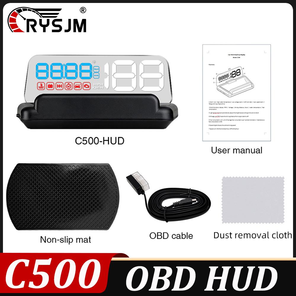 

T900 GPS C500 OBD Head Up Display Car HUD Voltage Speed Compass Clock Projection Display Car Electronic Accessories OBD2 Gauge OBD C500