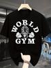 Gorilla Cotton TShirt Casual Athletic Retro Style Men Fitness Muscle Black - Men's Summer Cotton Graphic Tee