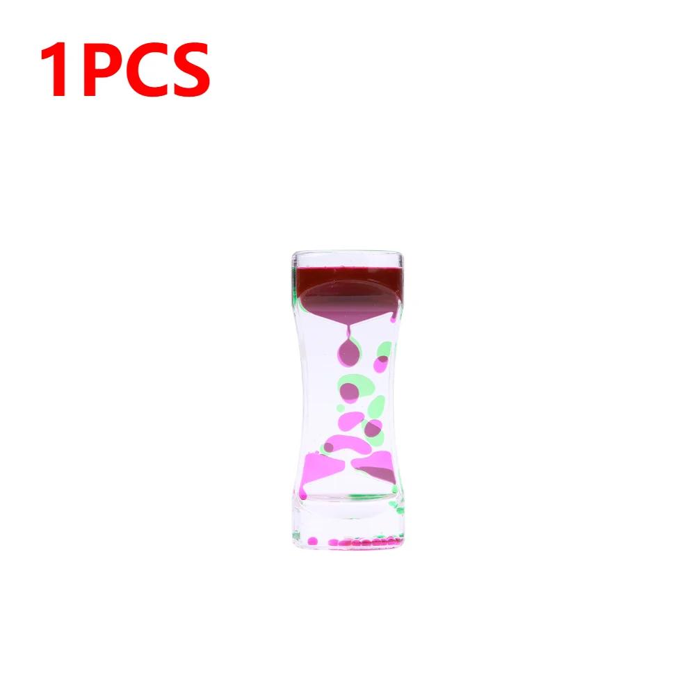 1/2/3/6pcs Liquid Motion Bubbler Hourglass Liquid Bubbler Timer Cool Office Desk Decorations Ornament Kids Adults Gift Products