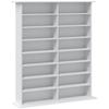 Media Shelf 8 Levels DVD Shelf With 12 Adjustable Shelves 16 Compartments For 720 CDs White