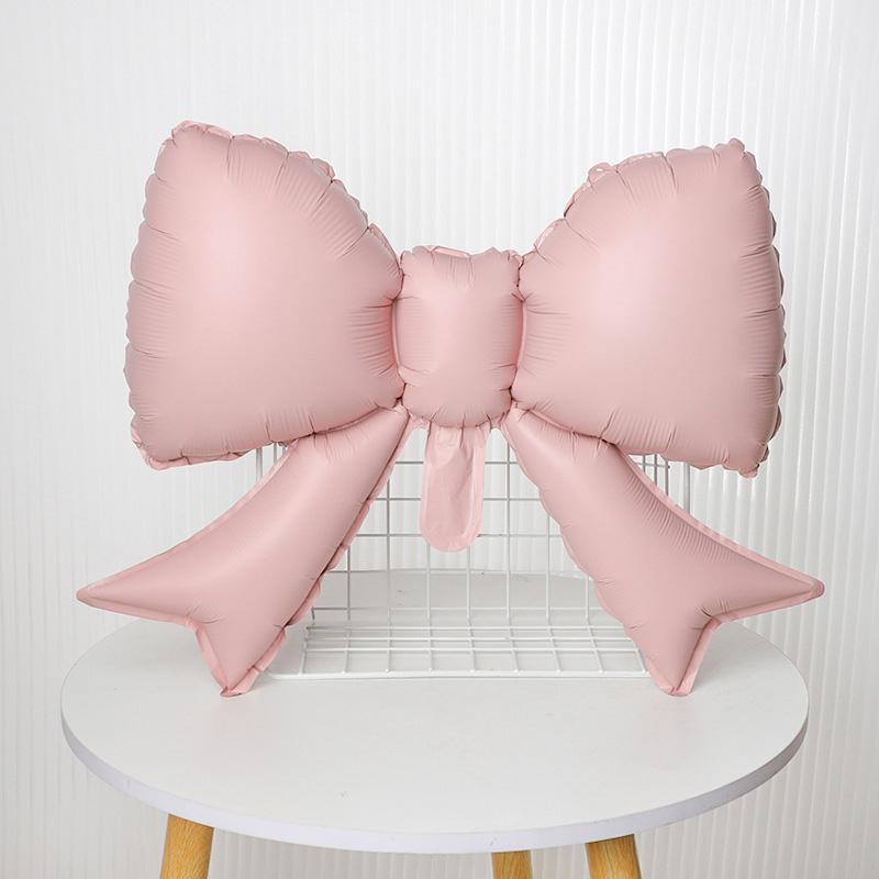 5pcs Baby Pink Bow Balloon Bow Tie Shaped Foil Balloon for Wedding Anniversary Kids Birthday Party Decoration Girls Baby Shower