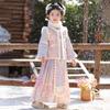 Annie Youer Girls' Winter Hanfu Tang Suit Dress Set