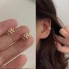 Korean Design Stainless Steel Clip Earrings No Piercing Gold Color Ear Bone Clips Simple Shiny Ear Cuffs for Women Jewelry