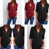 Elegant Womens Polyester Pinned Cuffed Sleeve Top For Work And Daily Use