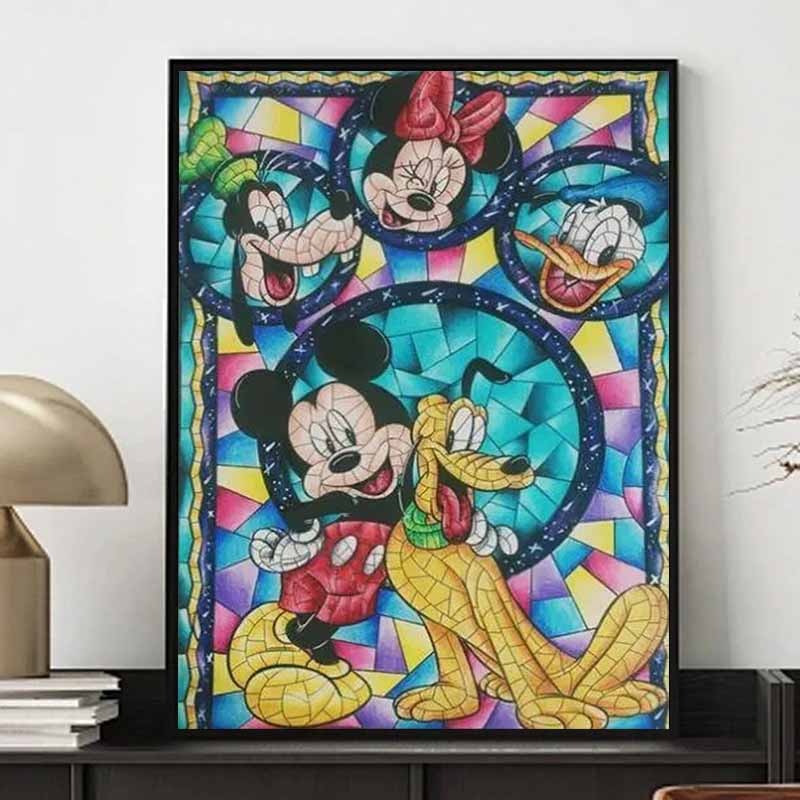 Disney Diamond Painting Character Color Window Art Illustration Mosaic Embroidery Image Creation Diamond Painting Cross Stitch Home Decoration5D DIY