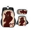 Anime Schoolbags for Boys Girls Best Gift Carry Carrier Pen Case Lethal Company 3pcs Set Daily Pack Camping Book Bags