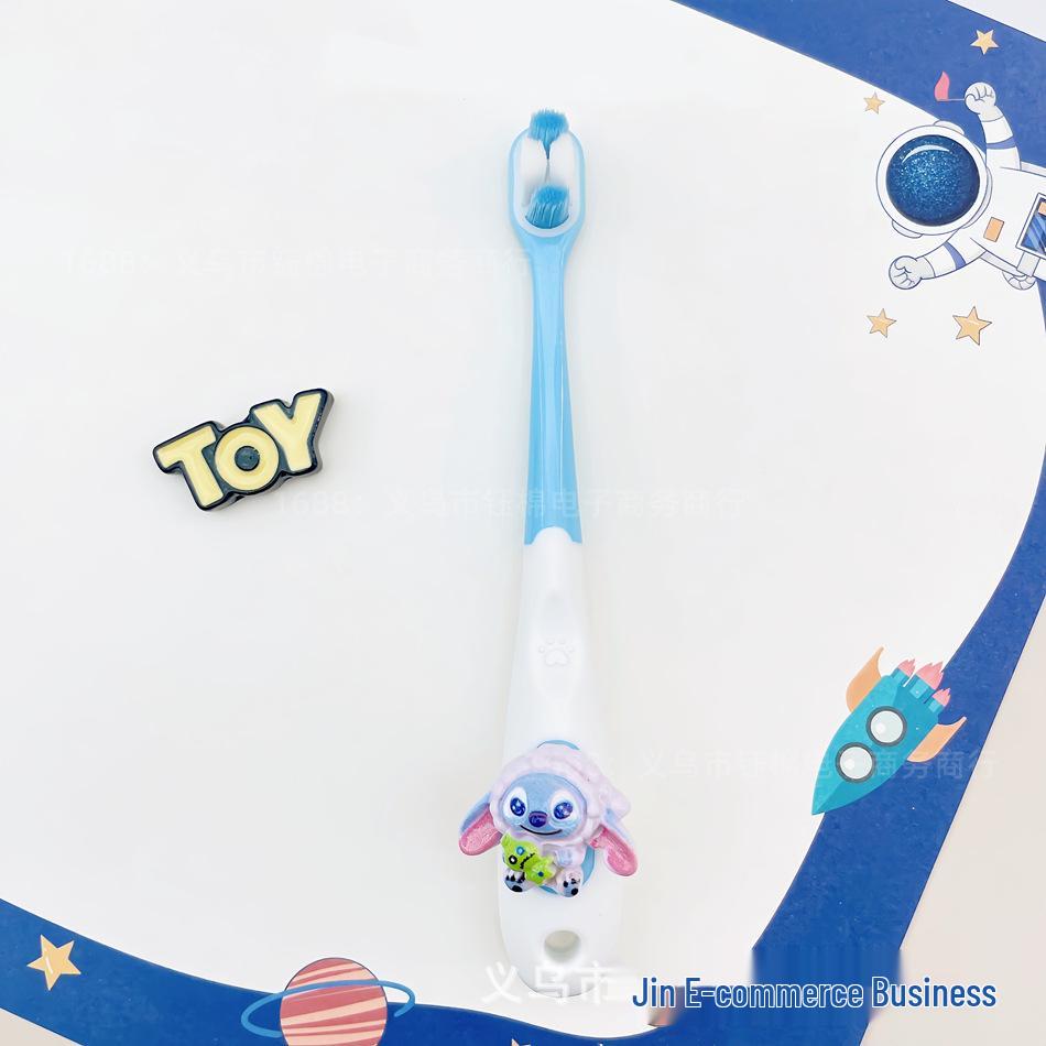 Cepillo de dientes infantil con forma de Stitch para edades de 3 a 12 años, Cerdas suaves, Protección avanzada de encías y dientes, Cabeza pequeña.