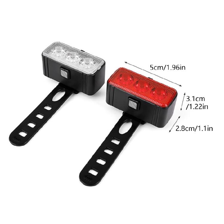 Bright Bike Headlight Safety Taillight Front And Rear Light Set With Flexible Angles Adjustment For Road Illuminating