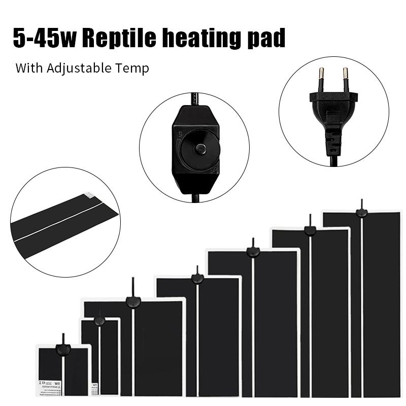 5-45W Pet Heizung Pad Reptil Elektrische Decke Warme Einstellbare Temperatur Controller Inkubator Matte Werkzeuge EU Stecker