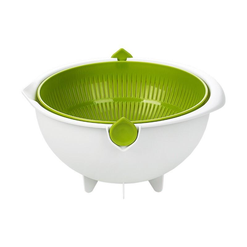 CHAHUA Double-Layer Drain Basket & Fruit Plate