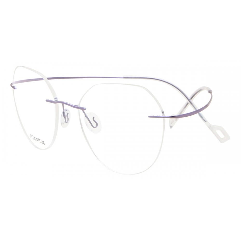 Rimless Oval Shiny Purple SmaRtbuy Collection Hayat Rt 006a C9 Fashion Unisex Eyeglasses