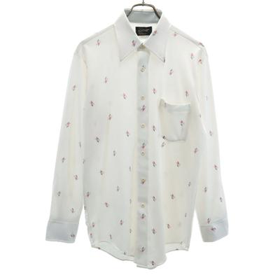 JCPenney vintage anos 70 Macacão com alças Camisa manga comprida branca Masculino Usado