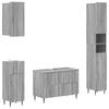 4 Piece Bathroom Cabinet Set ZWOLLE Sonoma Grey