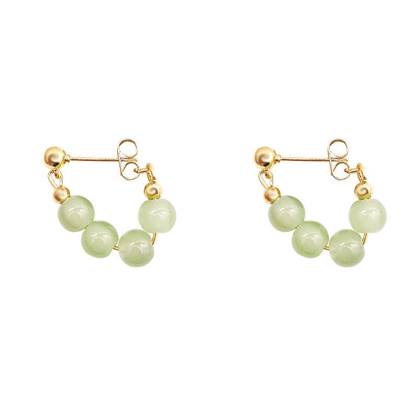 Chalcedony S925 Silver Retro Chinese Earrings - Versatile Two-Way Wear for Women