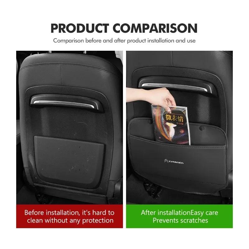 Car Seat Back Anti-kick Pad Protector Mat Anti Scratch Organizer For Citroen Jumper Celysee Cactus Picasso Aircross Saxo Grand