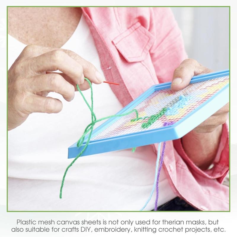 12 Pcs Eye Mesh DIY Mask Material Kit Plastic Eye Mesh Sheets For DIY Handicraft Make Dividers Mask Accessory Kit