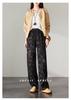 Chinese style butterfly printed casual wide leg pants for women in spring 2026, fashionable, loose and versatile, slimming and floor hugging pants