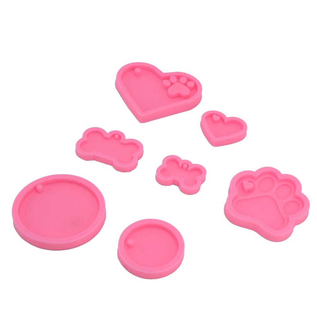 7Pcs Set Silicone Chocolate Mold DIY Cute Fondant Mold Baking Tool for Bakery Kitchen