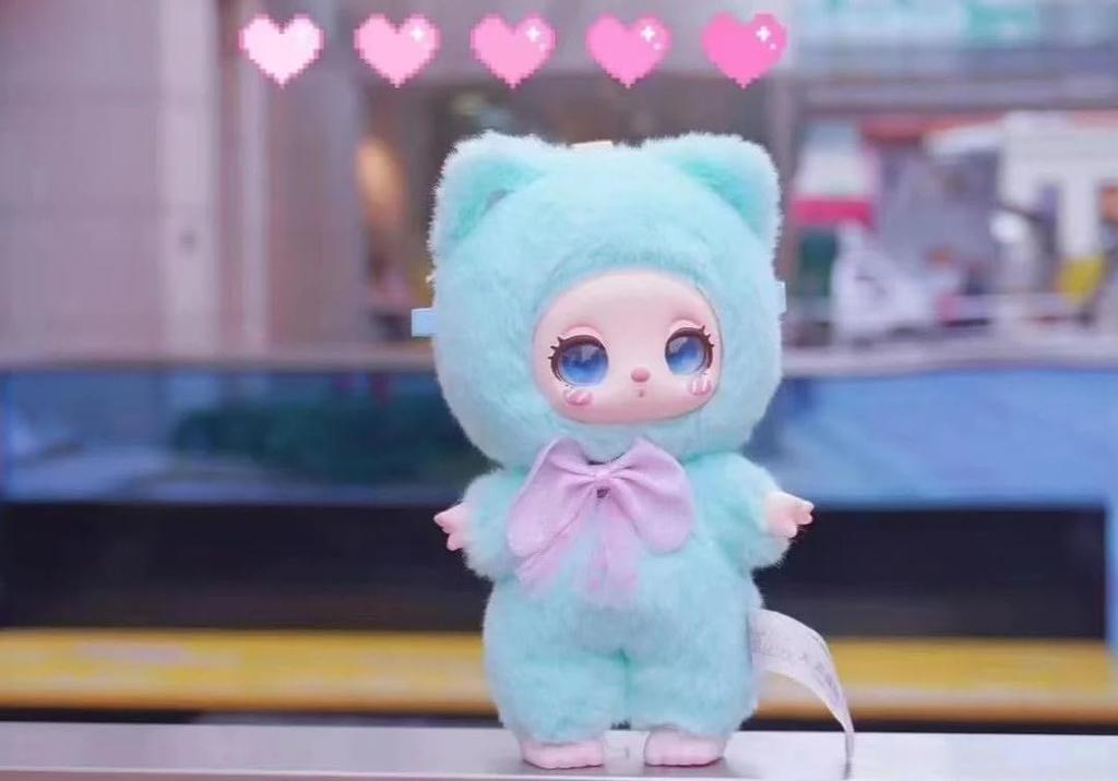 TRRCEPOS 1st Generation Plush Keychain Official Lovebu Keychain Blind Box Fluffy Mascot Perfect Gift Polyester PVC 9 Types Randomly Anime-Style