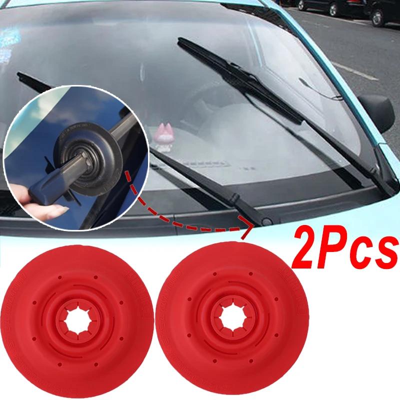 Universal Car Windshield Wiper Dustproof Cover Debris Leaves Falling Protection Sleeve Windscreen Wiper Bottom Hole Cover 1/2pcs