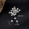 Argent Sterling S925 avec Perles Espacement Plaqué Or 24K pour Bijoux DIY