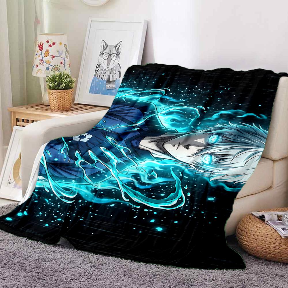 1Pc Blue Energy Burst Flannel Blanket, Soft And Comfortable, Casual Warm, Camping Travel, Christmas, Halloween Xmas Gift S1761