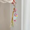Dopamine Strawberry Heart Keychain: Cute Candy Pendant with Tassel - Small Gift Bag Accessory