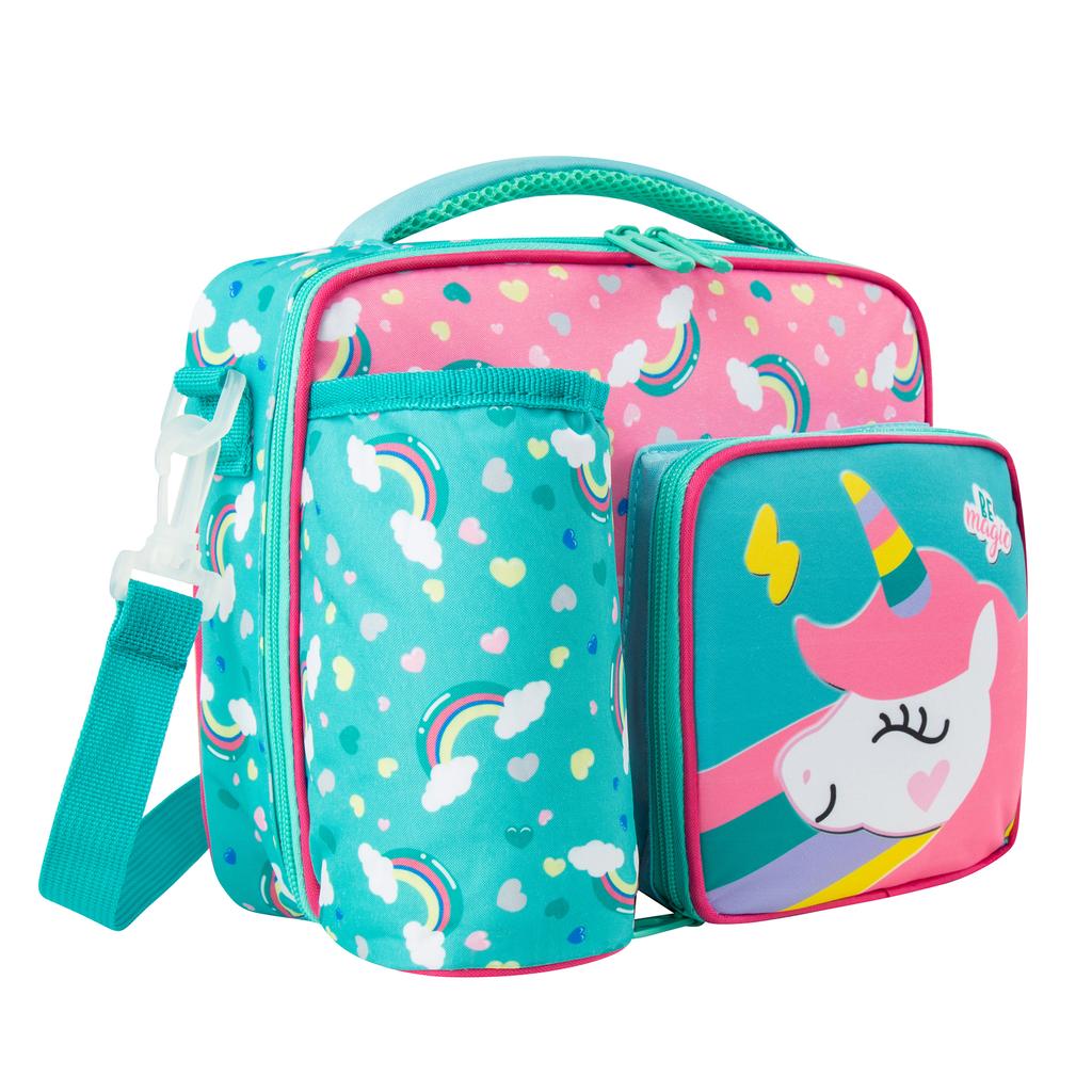 Meetbelify Girls Lunch Bag Cooler Bag for Kids Boys Girls Insulated Kindergarten Lunch Bag Thermal Bag with Strap Bag for School