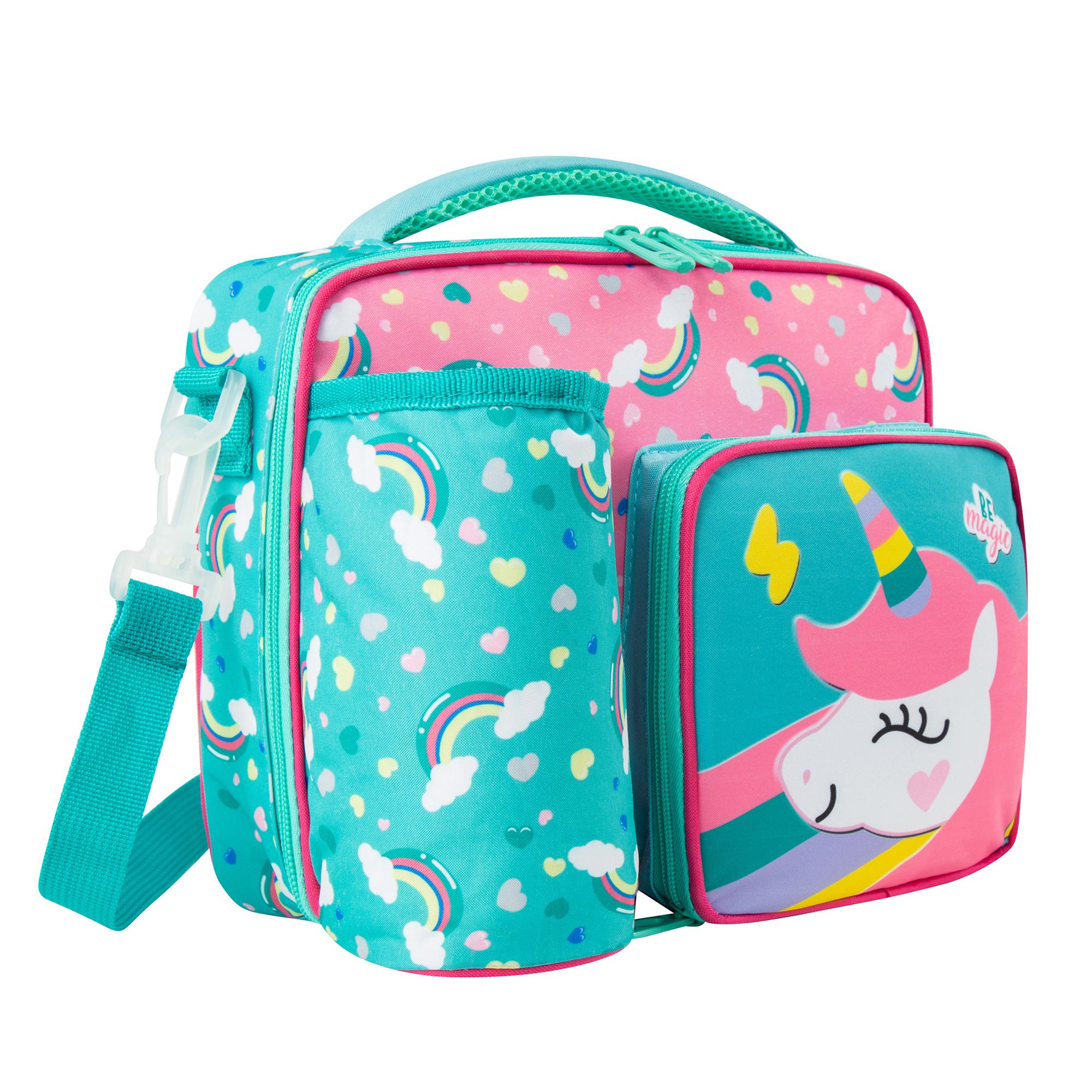 Meetbelify Girls Lunch Pouch Cooler Pouch for Kids Boys Girls Insulated Kindergarten Lunch Pouch Thermal Pouch with Strap Pouch for School