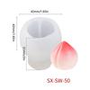 3D Peach Mousse Cake Silicone Mold Homemade Ice Cream Custard Pudding Baking Mold Cube Tray Wedding Festival Parties