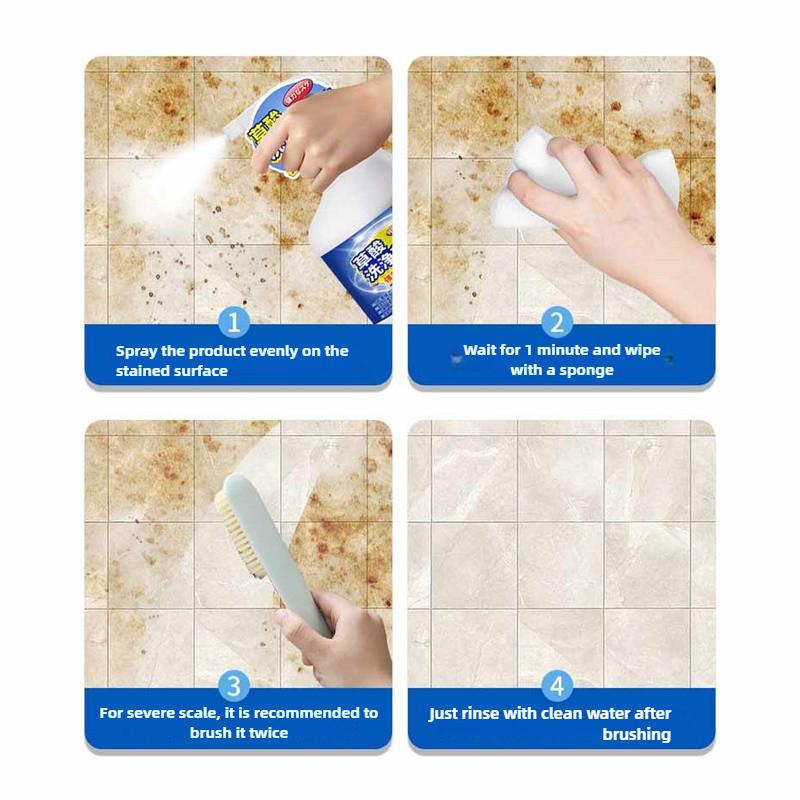 500ml High Concentration Oxalic Acid Cleaner Remover Tiles Toilet Ceramic Floor Stains Limescale Powerful Cleaning Liquid