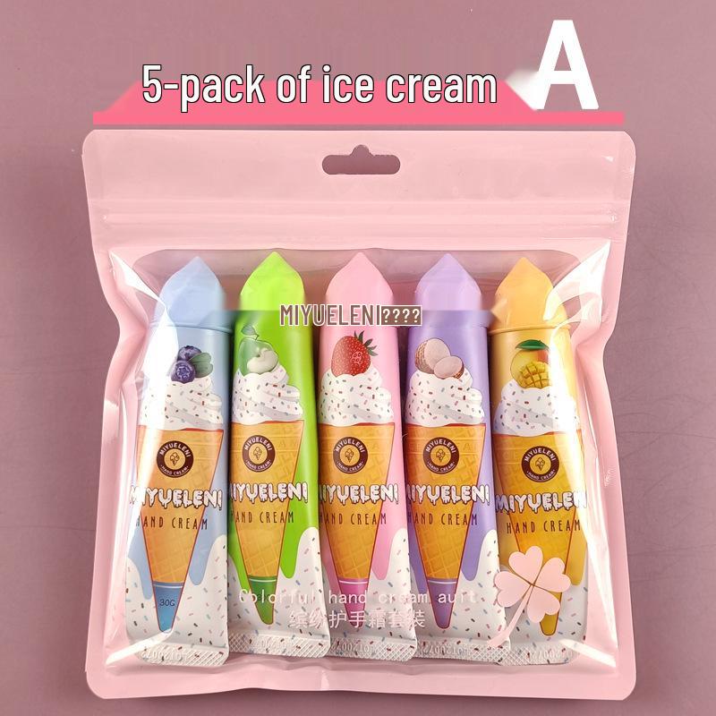 

Набор кремов для рук Mi Yue Le Ni с фруктовым ароматом, 5 шт., 30 г, увлажняющий и питательный для осени/зимы, подарочная коробка