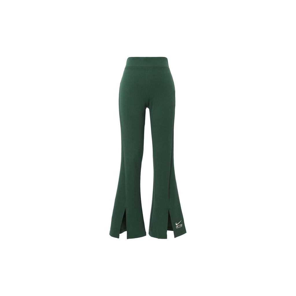 Nike Air High-Waisted Split Hem Slim Fit Flared Casual Pants Women Pants Cold-Fir Light-Ivory FN1892-323
