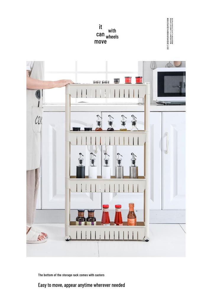 Compact Multi-Layer Mobile Storage Rack: Door Crevice, Dorm, Bedside, Bathroom
