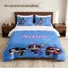 HUNTRIX Personalized Custom Name 3‑Piece Bedding Set Soft Duvet Cover Set For Bedroom Home Decor