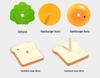 Children's Wooden Hamburger & Sandwich Assembly Toy Set