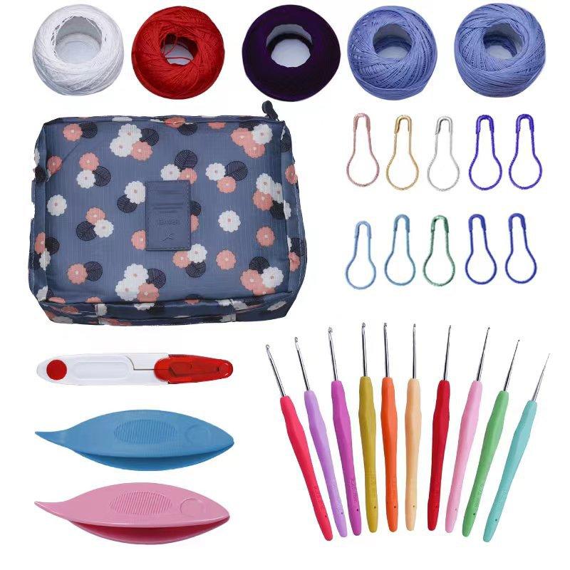 

Набор крючков для вязания Мягкие ручки Иглы для вязания Аксессуары Чехол для набора для вязания крючком Эргономичный чехол для начинающих Любитель вязания крючком