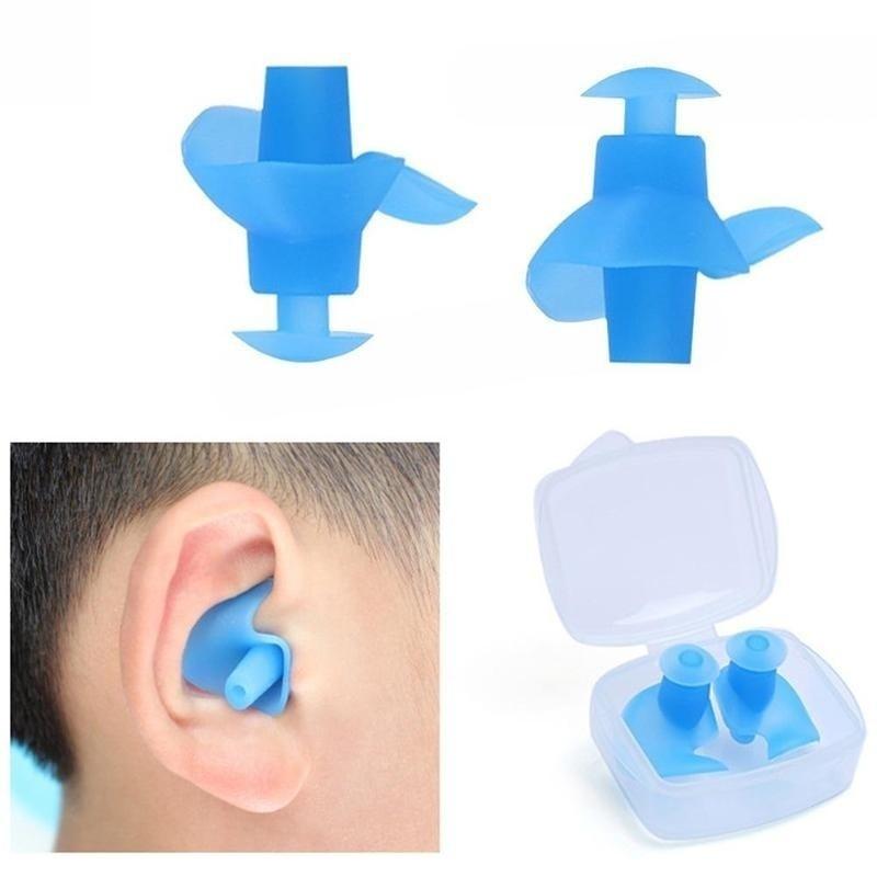 NEW Spiral Silicone Swimming Diving Screw Earplugs Waterproof RF