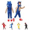 Blue Sonic Hedgehog Costume For Carnival Party Super Speed Kid's Cosplay Outfit