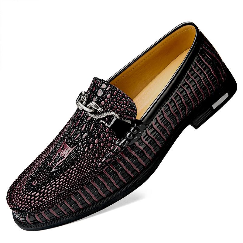 

Роскошные мужские туфли из натуральной кожи высокого качества. Мокасины без застежек. Модный и трендовый стиль. Обувь для вечеринок и ночных клубов. 44 коричневый