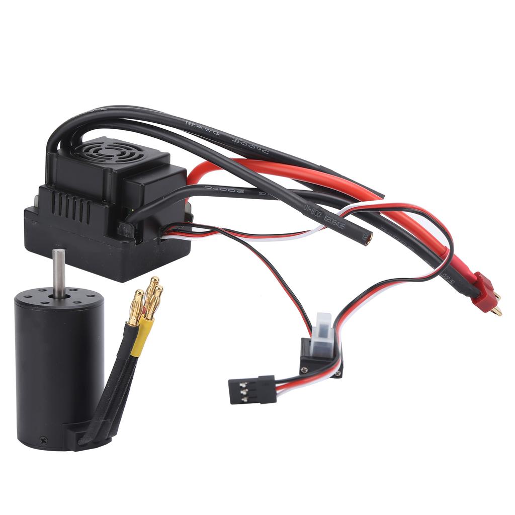 Waterproof RC 3660 3300KV 4 Poles Brushless Motor with 80A ESC Combo Set for 18 RC Car