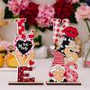1PC hot-selling Valentine's Day decorative products Wooden Valentine's Day ornaments LOVE atmosphere dress up table