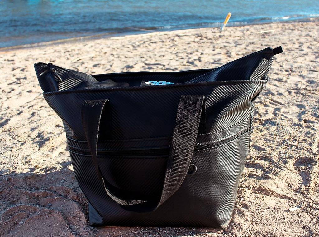 [Official 5-Year Warranty] AO Coolers Carbon Tote Bag, Black, Perfect for Fishing, Beach, Travel, and Picnics, Durable, 5-Year Warranty (Official