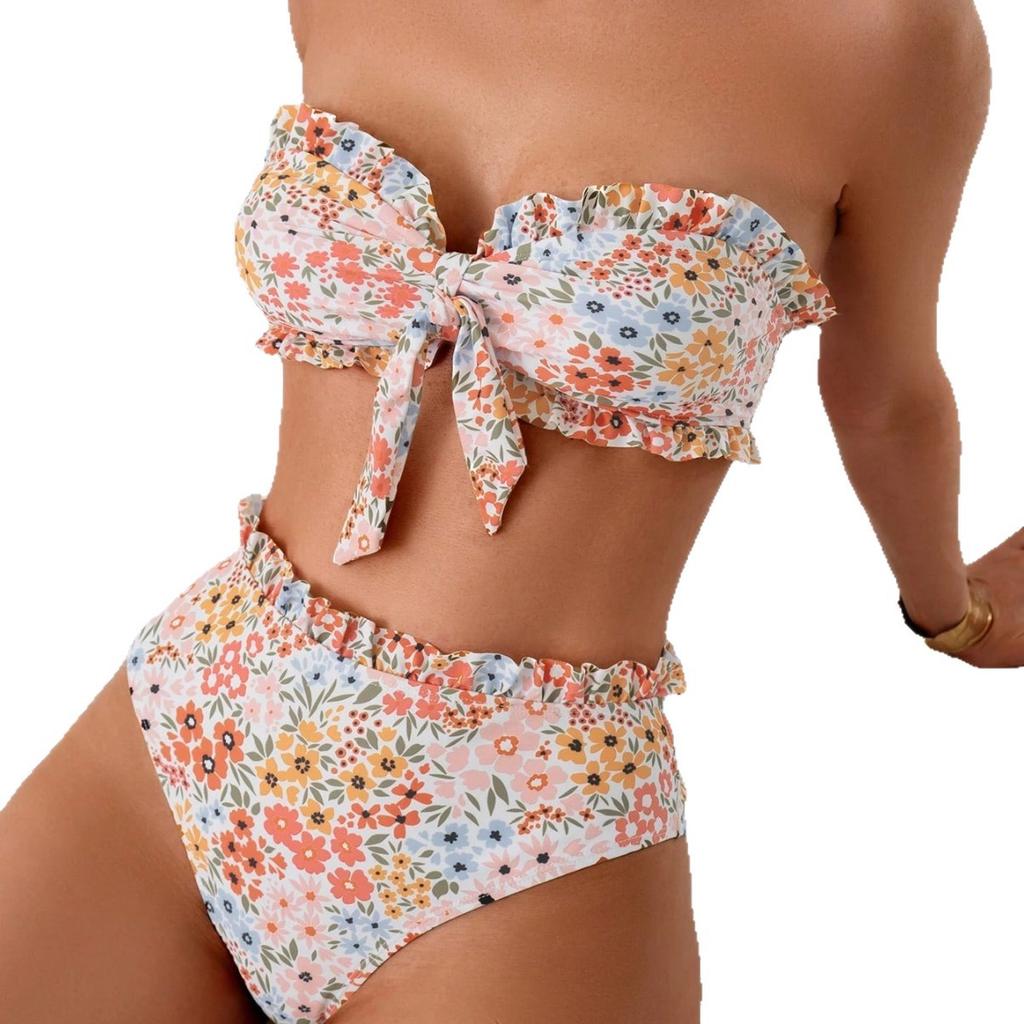 Neues Bandeau-Badeanzug 1011 Badeanzug Europäischer und Amerikanischer geteilter Badeanzug Bikini