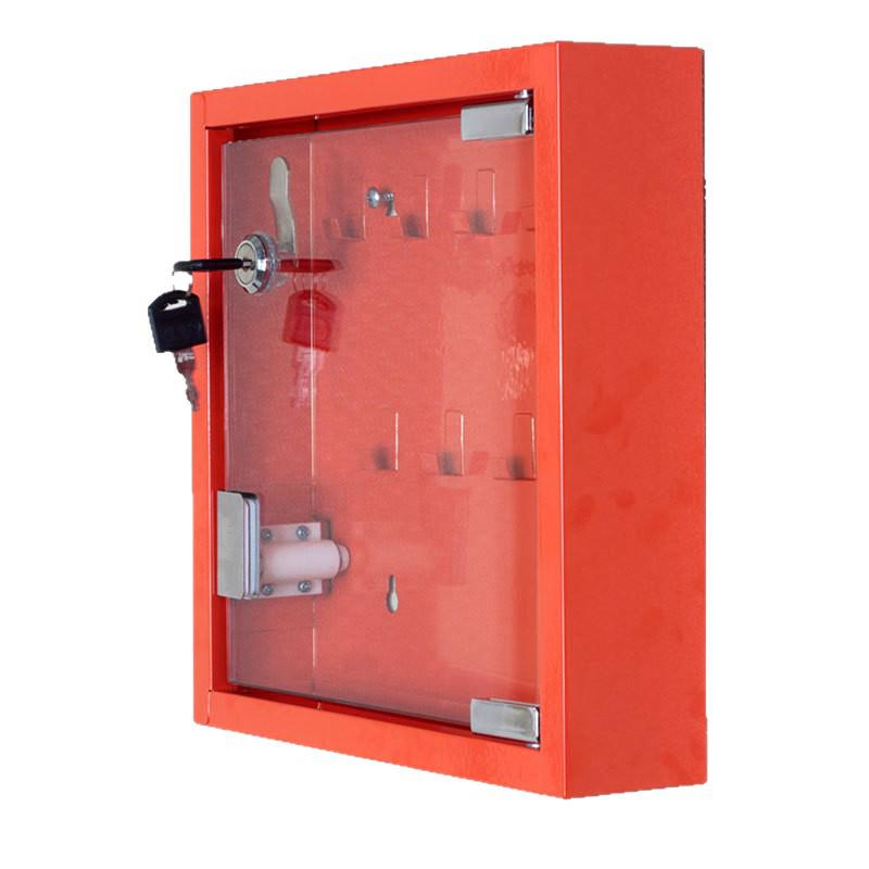 Wall-Mounted Stainless Steel Key Box with Tempered Glass and Lock for Car Key Management