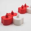 10Pcs Realistic Flickering LED Lamps Heart Shaped Electronic Flameless Candles Operated for Safe Wedding Party