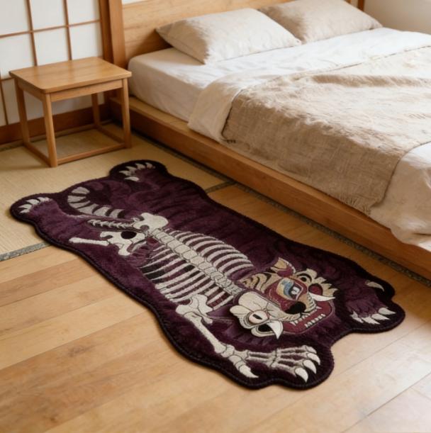 Creativity Bedroom Decor Irregular Shape Carpet Tiger Pattern Carpets for Living Room Anti Slip Cloakroom Floor Mat Washable Rug
