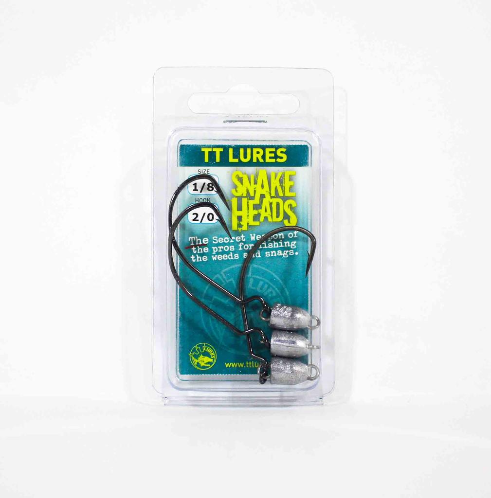 Tackle Tactics TT Snake Head Jig Head 1/8 oz 2/0 XH 3/pack (0619)